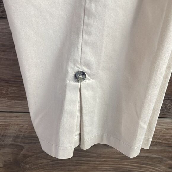 CLICK by COLOR ME COTTON Ladies Tan Cropped Elastic Waist Wider Leg Pants PL - Picture 7 of 8